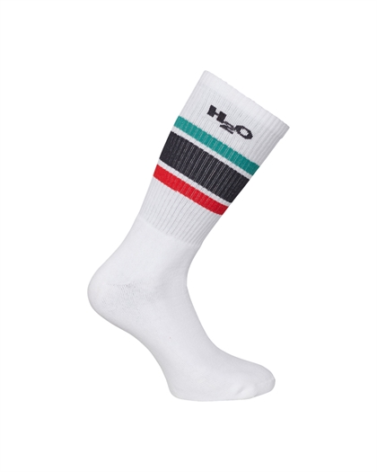 H2O Strømpe 1-pak - White/Green/Red/Navy 